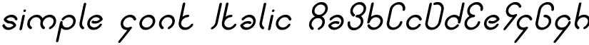 simple font Italic font
