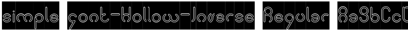 simple font-Hollow-Inverse Regular font
