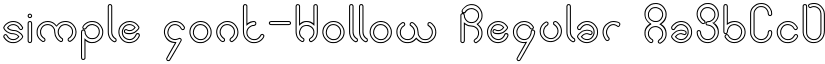 simple font-Hollow Regular font