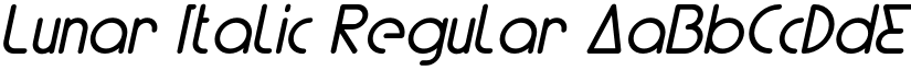 Lunar Italic Regular font