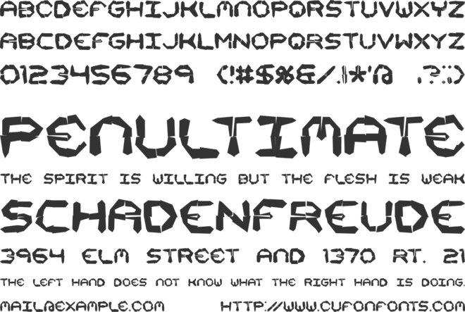 Mishmash font preview