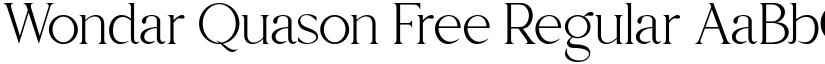 Wondar Quason Free Regular font