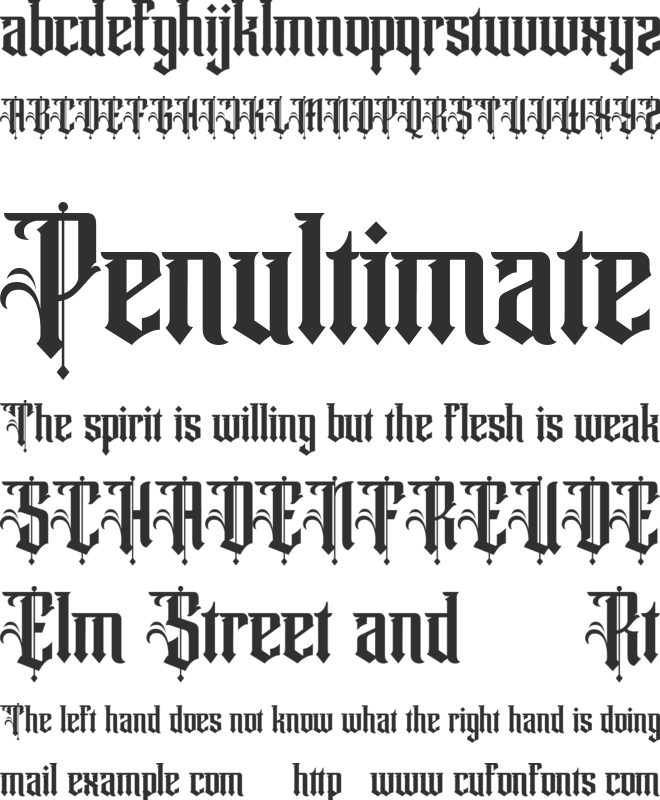 Winchester Free font preview
