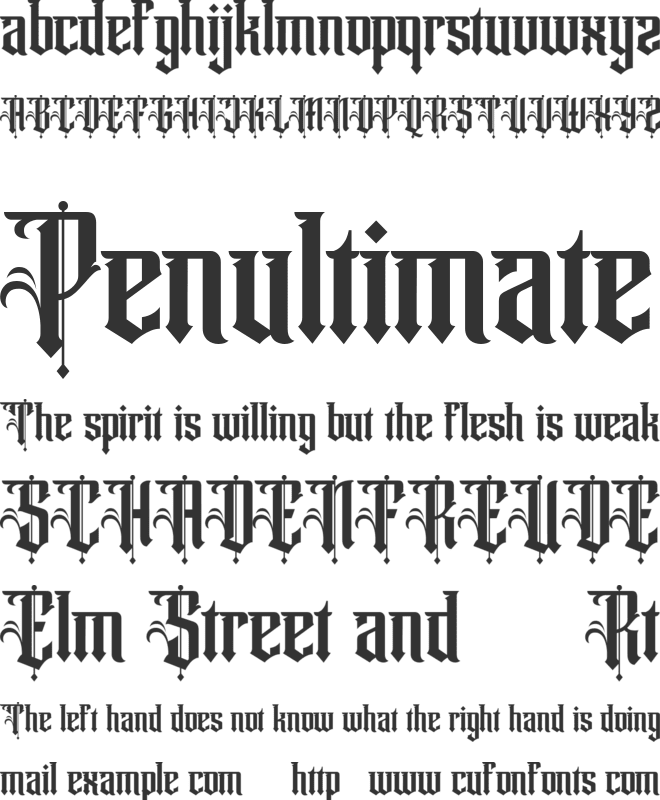 Winchester Free font preview