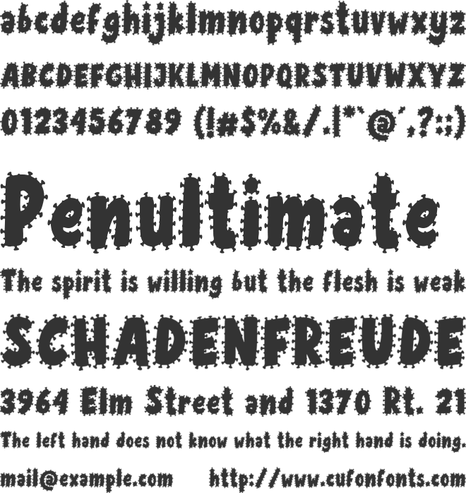 Dirtys font preview