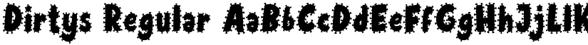 Dirtys Regular font