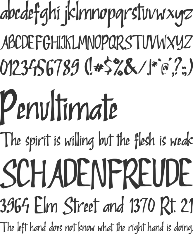 Rockleys font preview