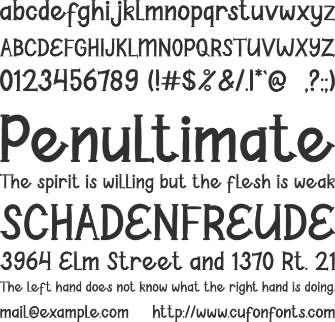 Write Work font preview