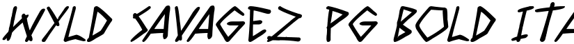 Wyld Savagez PG Bold Italic font