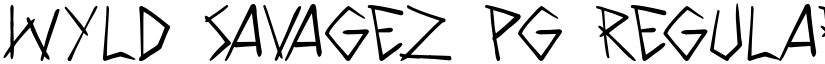 Wyld Savagez PG Regular font