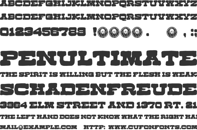 Cowboy Manero font preview