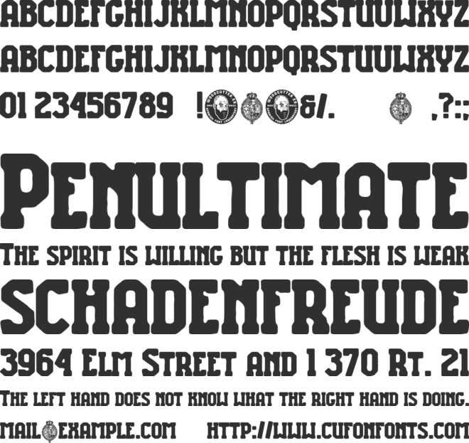 National College font preview