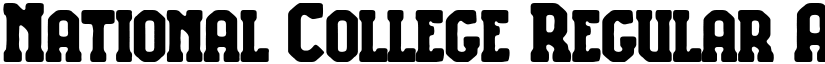 National College Regular font