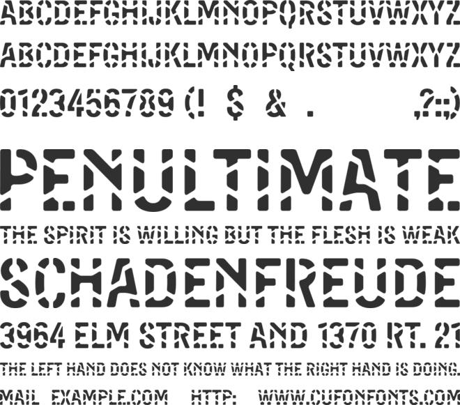Entulho font preview