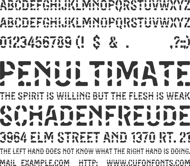Entulho font preview