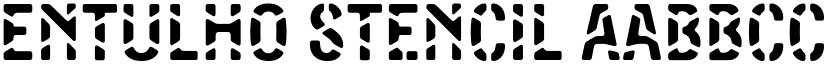 Entulho Stencil font