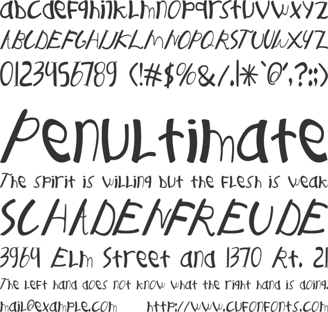Disney font preview