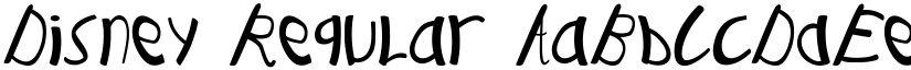 Disney Regular font
