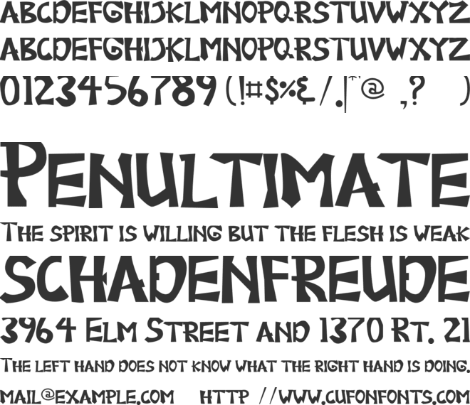 Great Junggle font preview