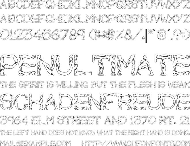 Sinew font preview