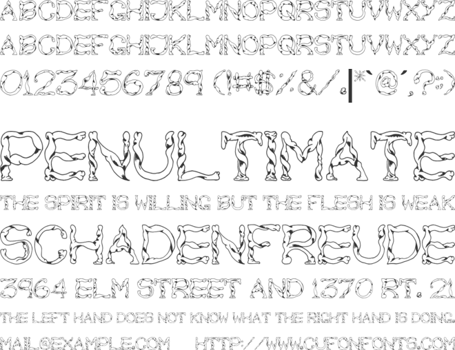 Sinew font preview