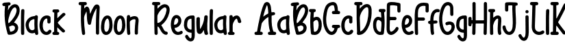 Black Moon Regular font