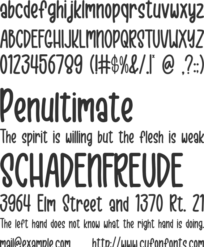 One Shot font preview