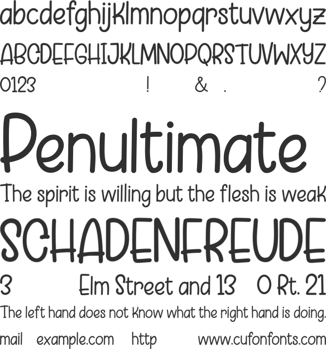 Hellia Agera font preview