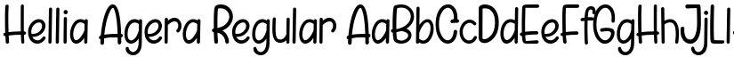 Hellia Agera Regular font