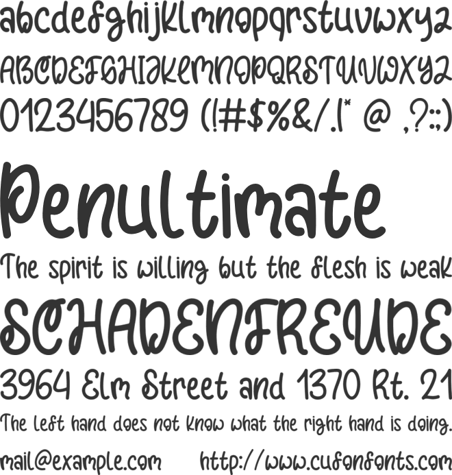 Sweet Watermelon font preview