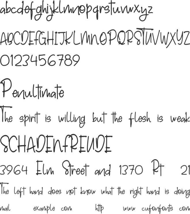 Fancy Epic font preview