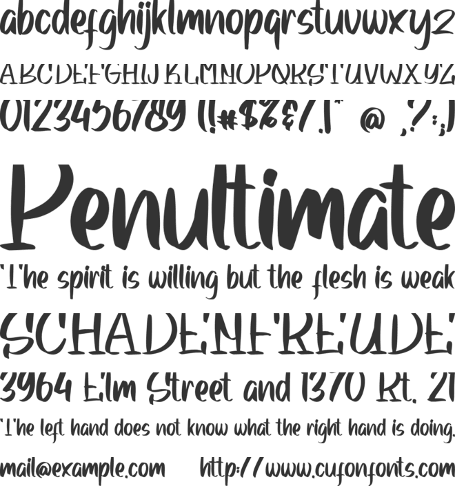 Ceria Clean font preview