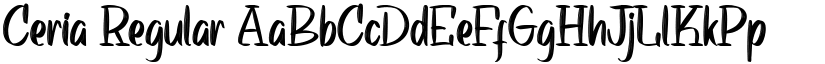 Ceria Regular font