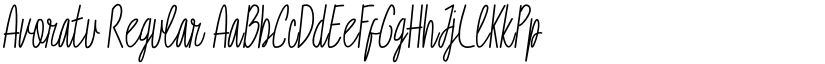 Avoratu Regular font