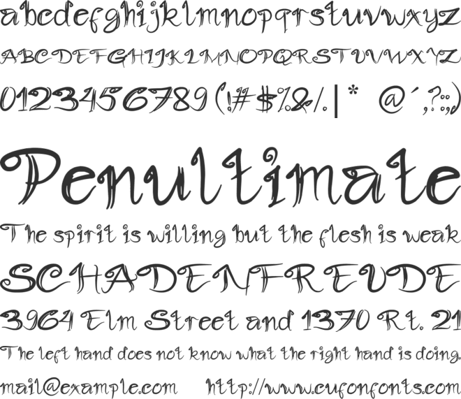 Slowly font preview