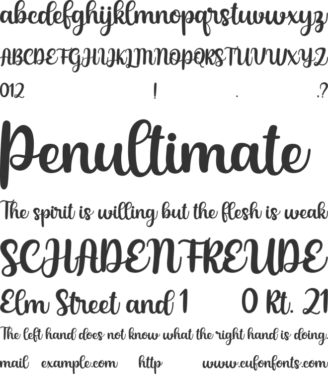 Austin Hearts font preview