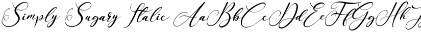 Simply Sugary Italic font