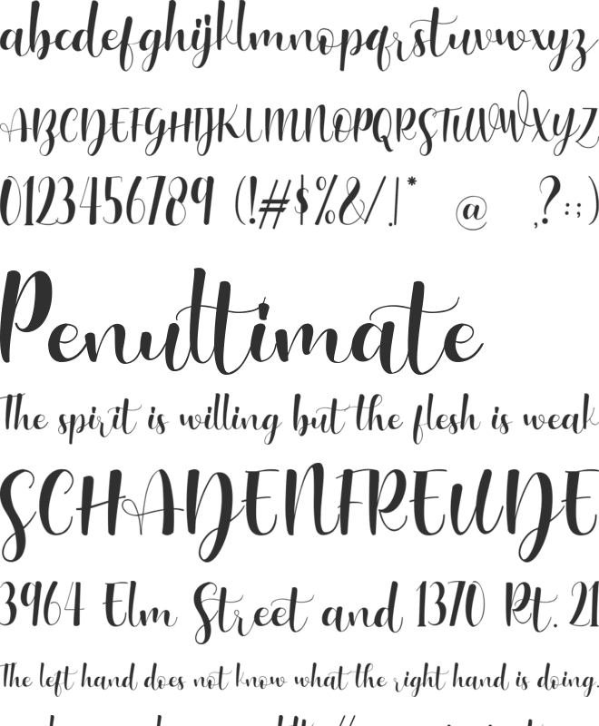 Higheat font preview
