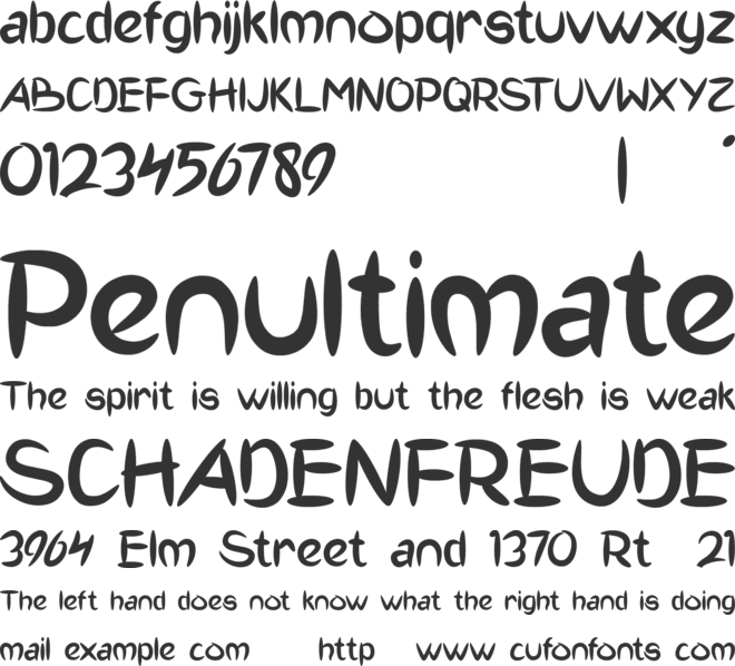 Little Alien font preview