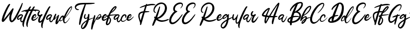 Watterland Typeface FREE Regular font