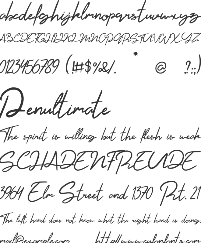 Elesty font preview