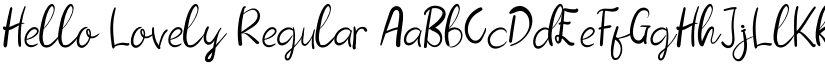 Hello Lovely Regular font