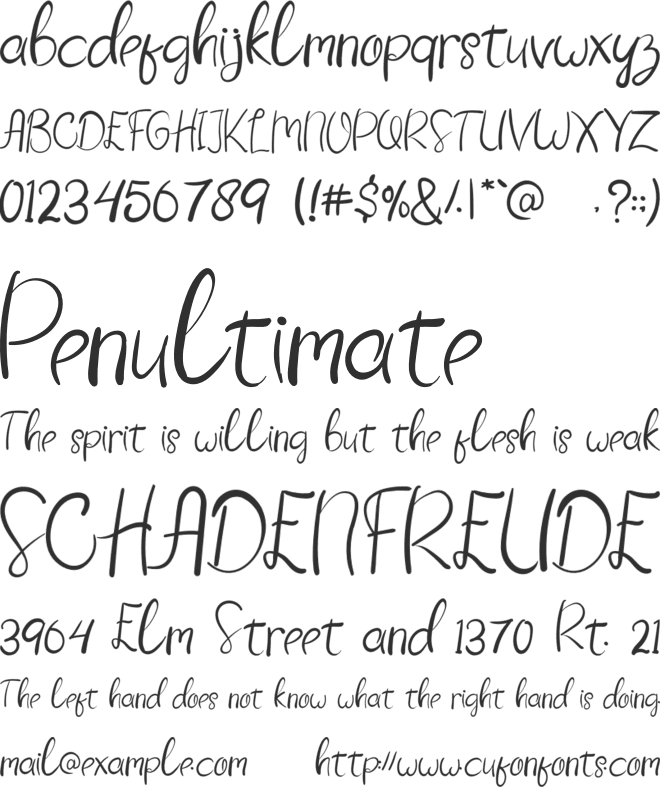 Overside font preview