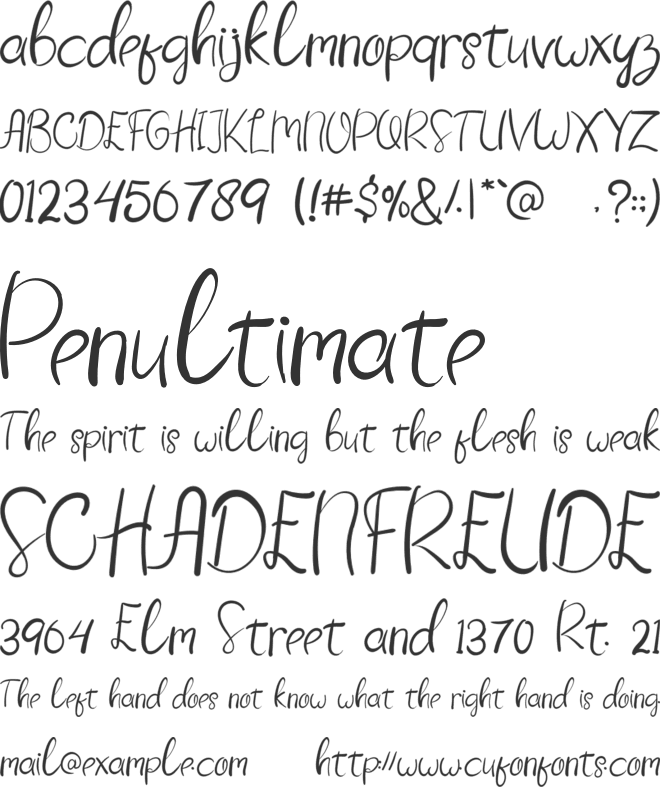 Overside font preview