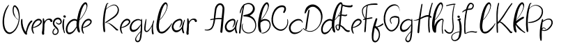 Overside Regular font