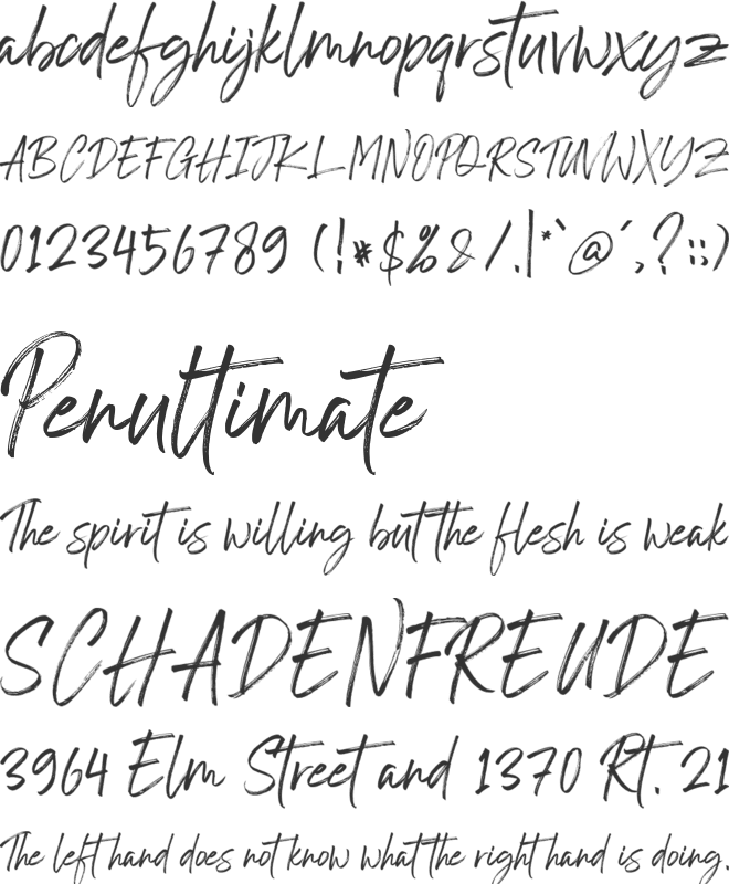 Lestagine font preview