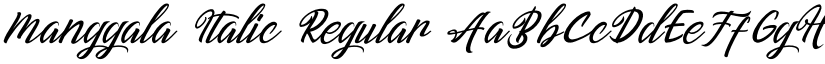 Manggala Italic Regular font