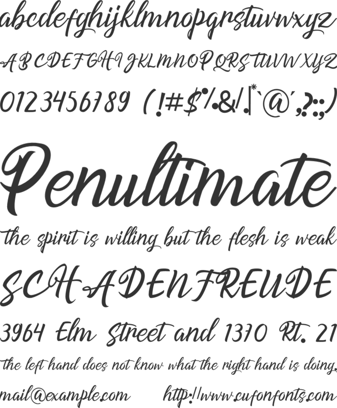 Manggala font preview