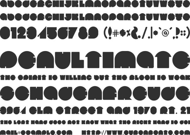 Bola font preview
