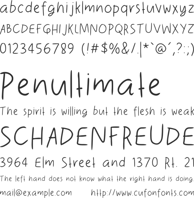 Lovely Simi font preview